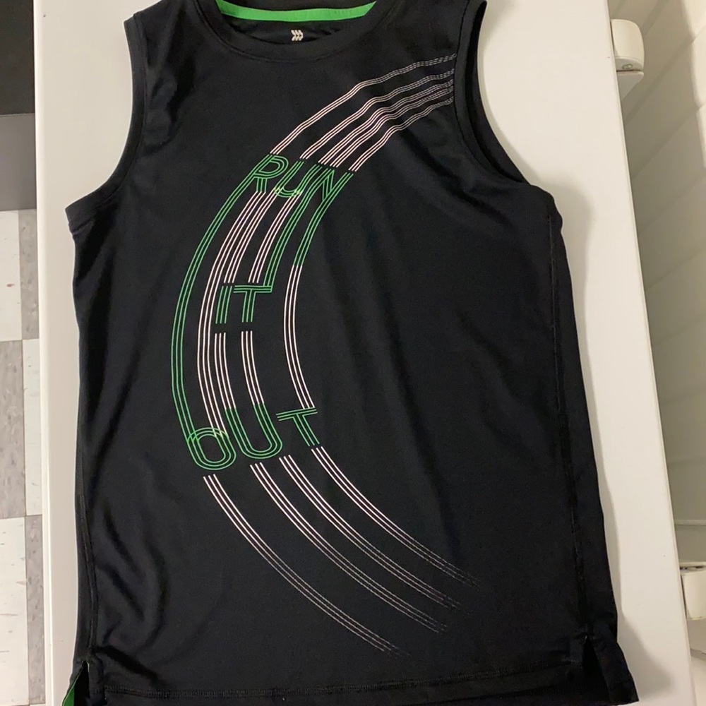 Boys black tank top